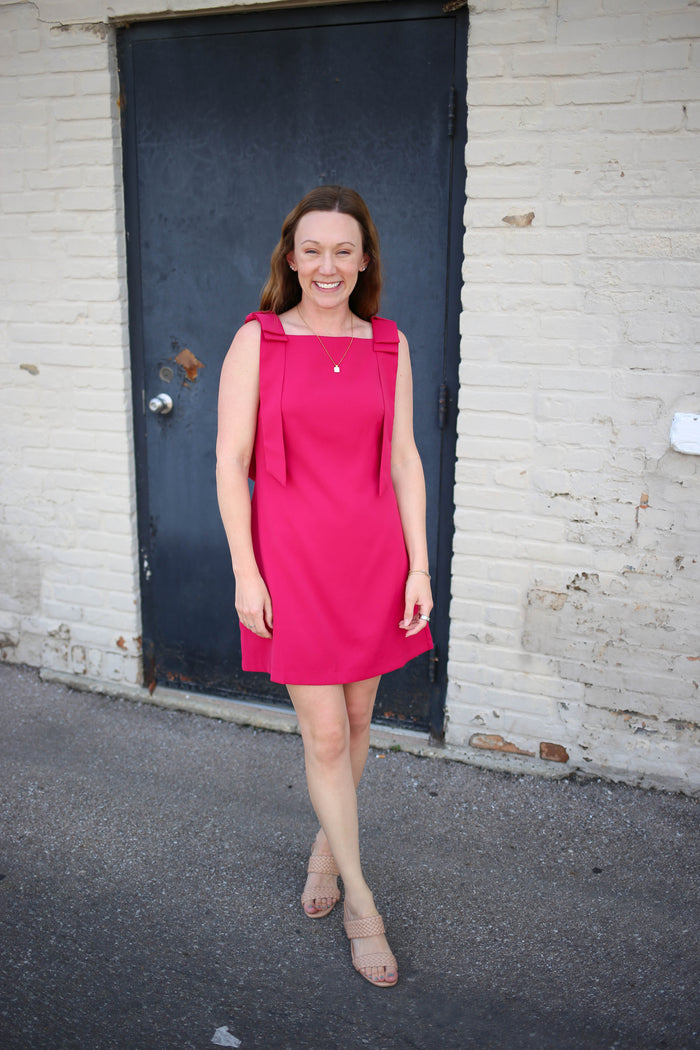Scarlett Bow Detail Dress | Annie Entro