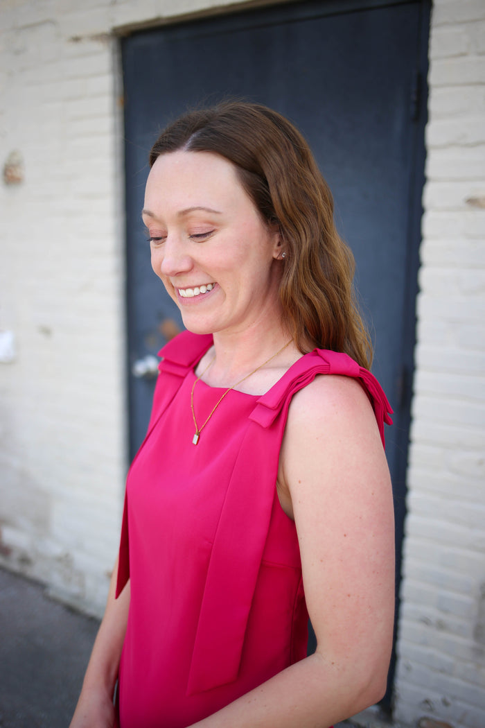 Scarlett Bow Detail Dress | Annie Entro