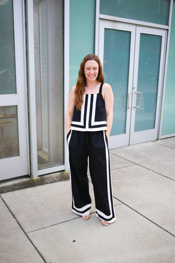 Black and White Stripe Tank Top | Megan Entro