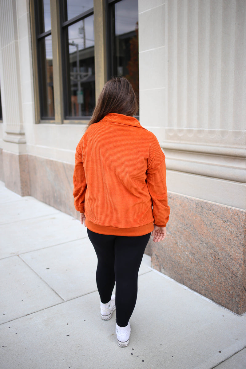 Copper Corduroy Pullover Top | Boutique Elise | Kimberly Staccato