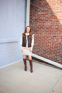 Oatmeal Mock Neck Sweater Dress | Boutique Elise | Adele Blu Pepper