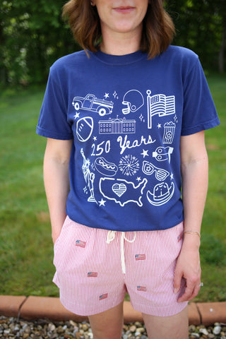 America 250 Years Graphic Tee Pressed