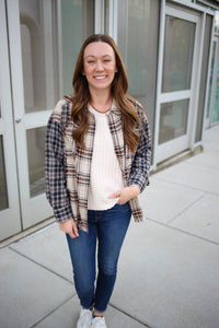 Black and Brown Plaid Flannel Top | Boutique Elise | Blake Very J