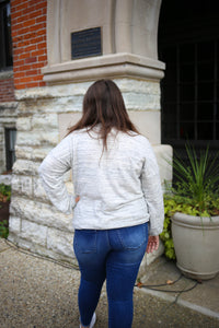 Light Grey Pocket Detail Long Sleeve | Boutique Elise | Alice Staccato