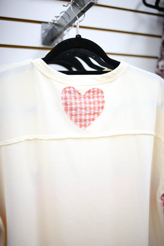 Mixed Print Short Sleeve Top | Mira Hem & Thread