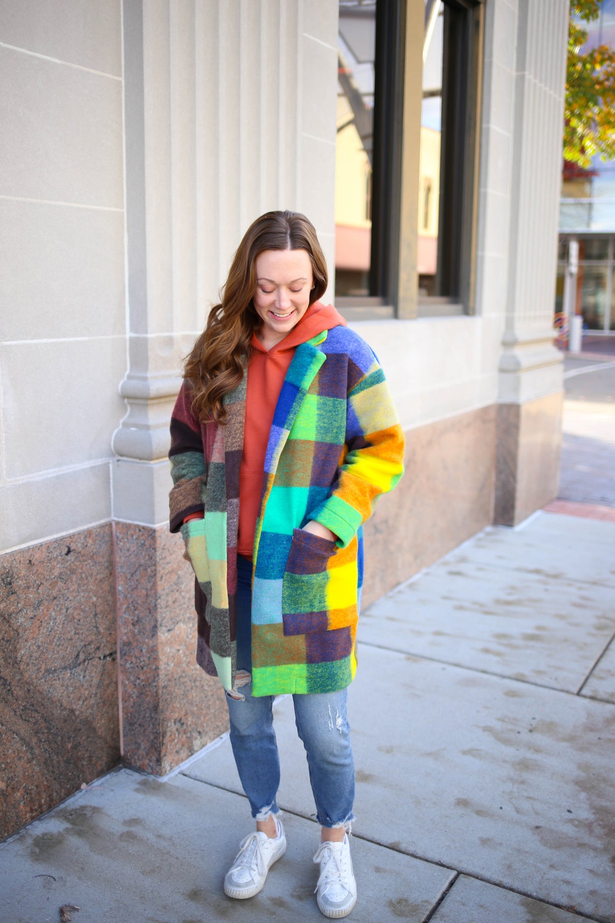 bright window pane jacket