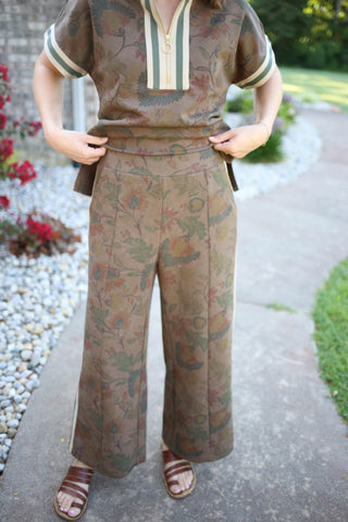 Fall Floral Print Top and Pants Set | Cecilia Jodifl