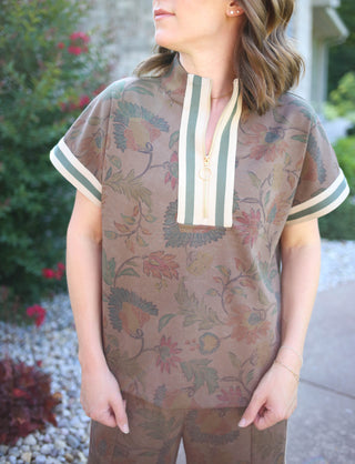 Fall Floral Print Top and Pants Set | Cecilia Jodifl
