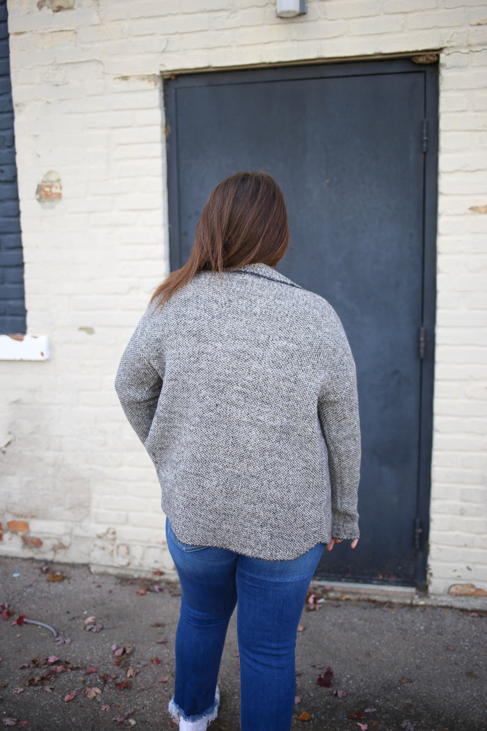 Charcoal Button-Down Shacket | Boutique Elise | Taylor Staccato