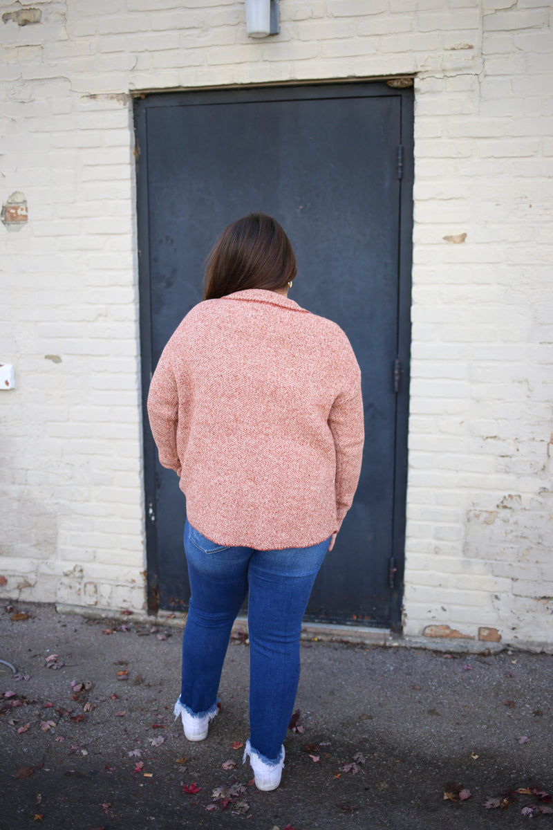 Rust Button-Down Shacket | Boutique Elise | Whitney Staccato