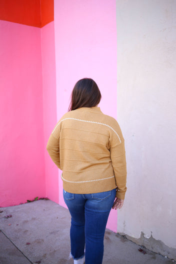 Chestnut Brown Mineral Washed Sweatshirt | Boutique Elise | Cristy