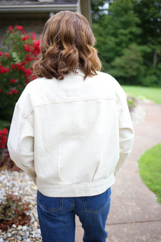 Cream Denim Jacket | Cora Curds & Whey