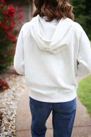 Heather Grey Snap Button Hoodie | Andie Staccato