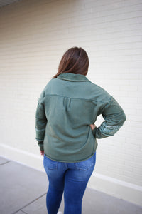 Forest Green Paisley Detail Sweatshirt | Boutique Elise | Gigi Very J
