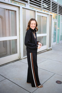 Black and Brown Stripe Lounge Set | Lexie Jodifl
