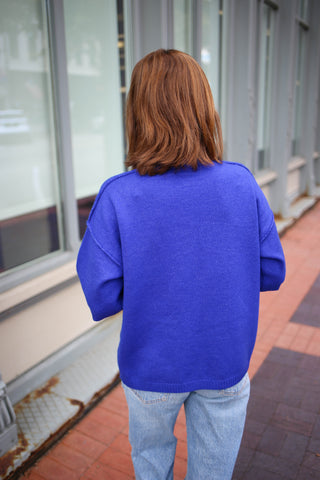 Short Sleeve Drop Shoulder Sweater | Rayna Staccato