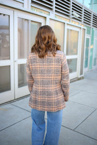Brown and Ivory Plaid Blazer | Brianna Jodifl
