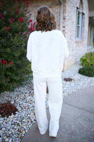 Light Grey Half Zip Sweatshirt | Lexi Gilli