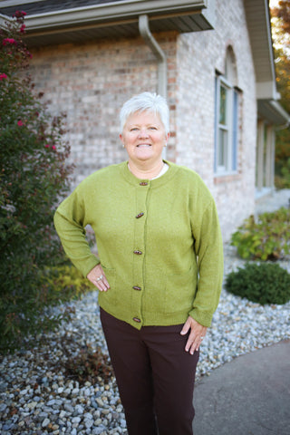 Matcha green toggle button detail cardigan, Staccato