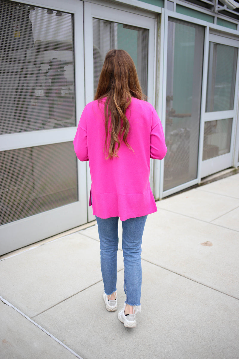 Long Sleeve Pink Sweater | Boutique Elise | Layla Staccato