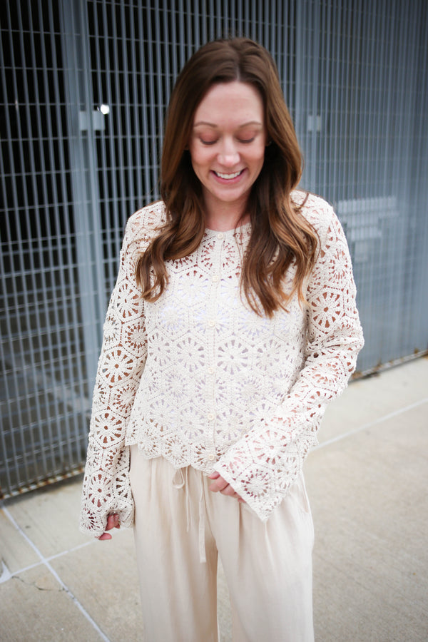 Plaid Ruffle Seam Detail Top | Boutique Elise | Becca