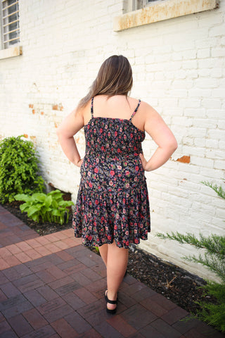 Black and Pink Print Dress | Boutique Elise | Macy angie
