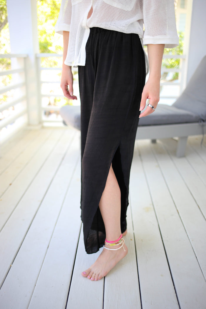 Black Sheer Swim Cover-up Pants | Boutique Elise | Emerson Hyfve