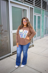 Love Patchwork Long Sleeve | Boutique Elise | Patty Easel