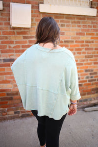 Blue Green Mineral Wash Top | Boutique Elise | Natasha Easel