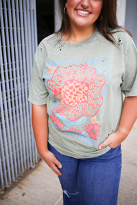 Better days ahead green graphic tee