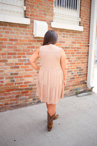 Brown and Cream Sleeveless Dress | Boutique Elise | Courtney Gilli
