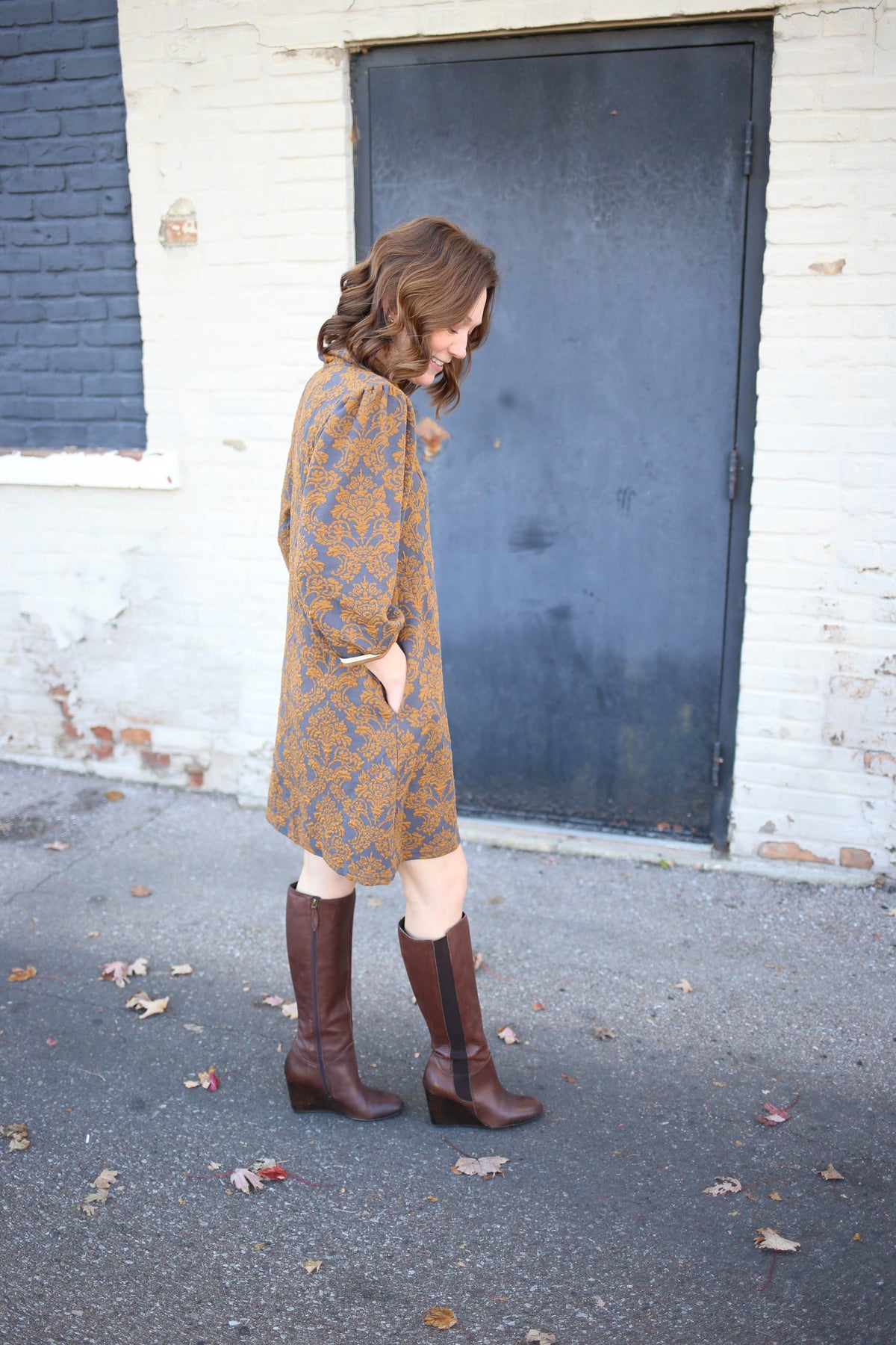 Toffee Printed Half-Zip Dress | Zoey Jodifl