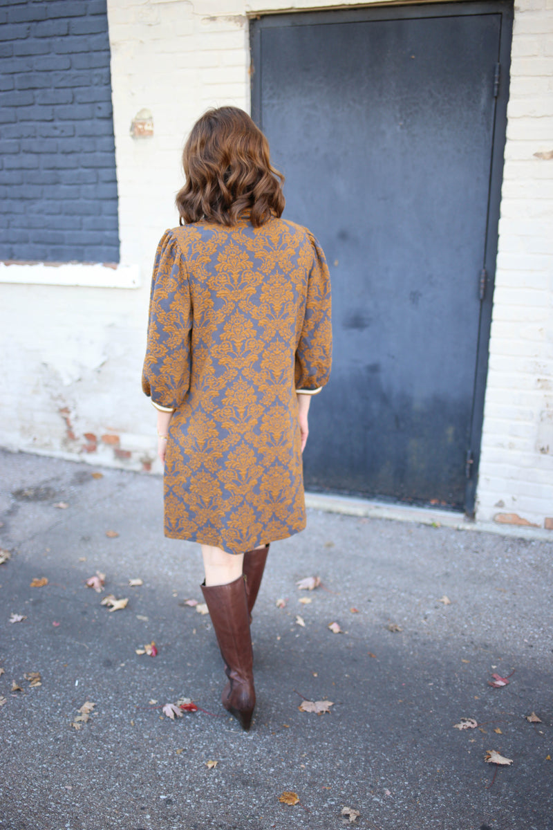 Toffee Printed Half-Zip Dress | Zoey Jodifl