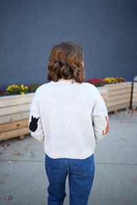 Taupe Brown and Black Cat Sweater Dreamers