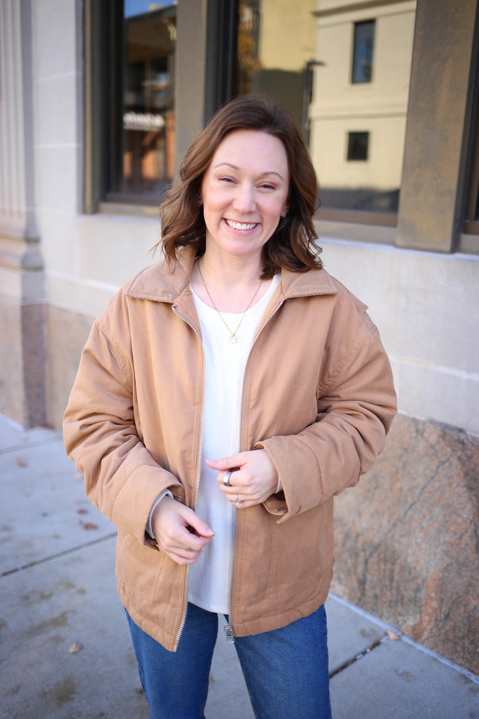Camel Puffer Barn Jacket | Jill Hyfve