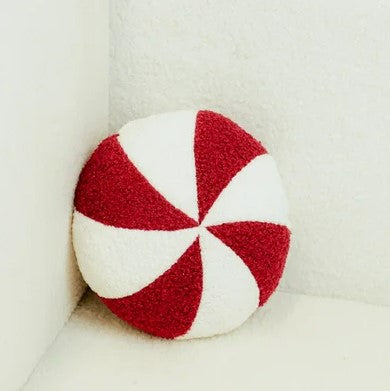 Round Peppermint Pillow | Boutique Elise PD Home & Gift
