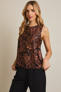 Black and Brown Abstract Print Tank Top | Makenna Gilli