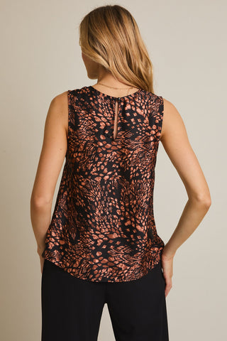 Black and Brown Abstract Print Tank Top | Makenna Gilli