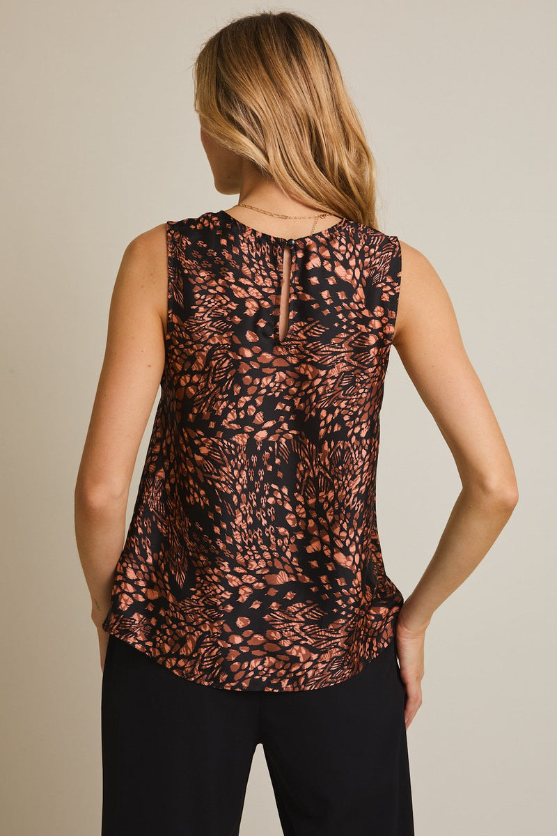 Black and Brown Abstract Print Tank Top | Makenna Gilli