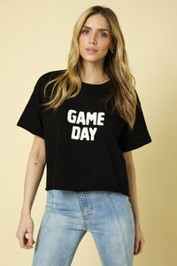 Black Game Day Graphic Tee | Boutique Elise Gilli
