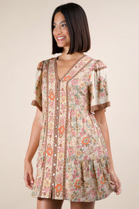 Boho Print Button-Down Tunic Dress | Alexis Very J