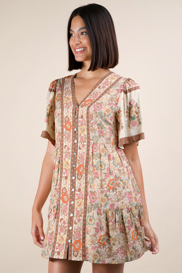 Boho Print Button-Down Tunic Dress | Alexis Very J