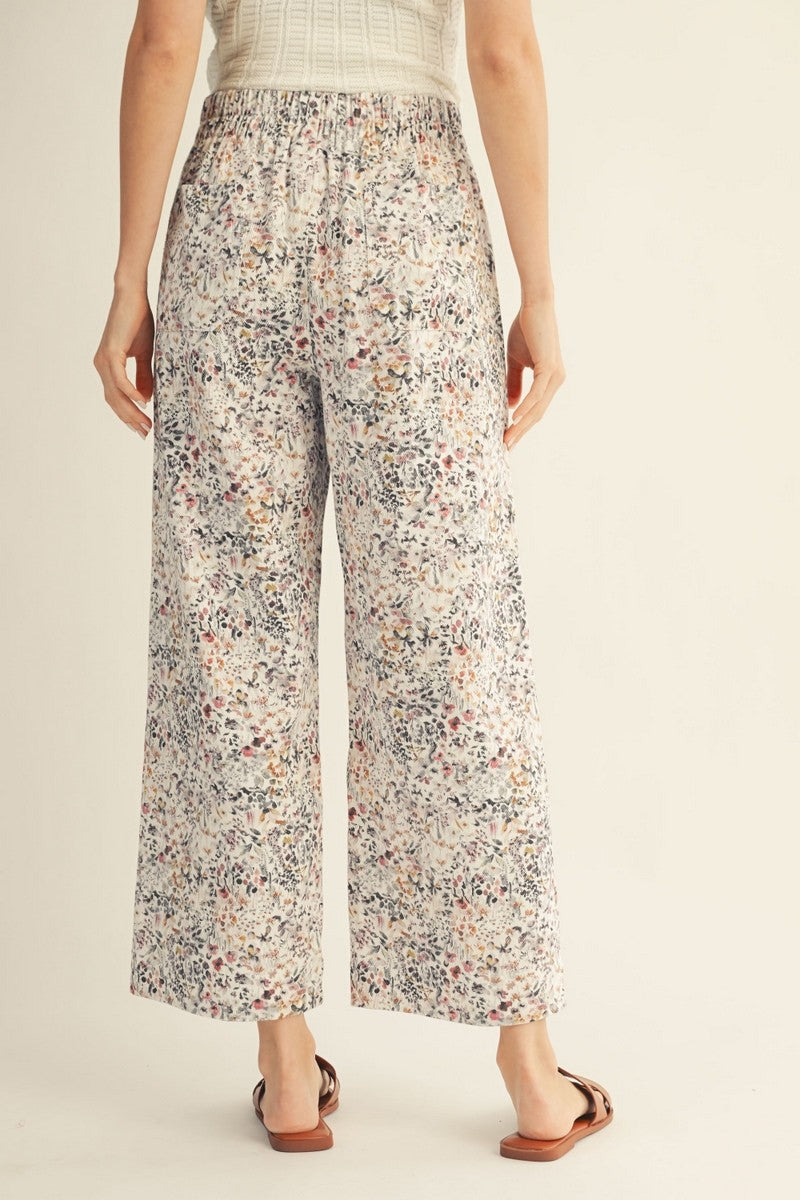 Ivory Floral Print Pants | Izzy