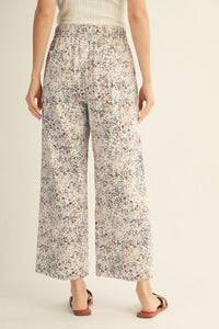Ivory Floral Print Pants | Izzy