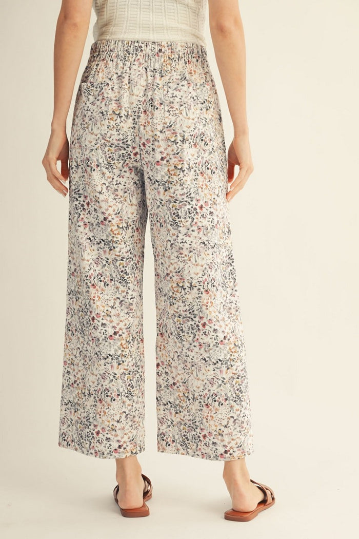Ivory Floral Print Pants | Izzy