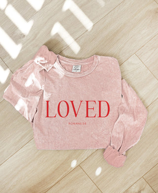Loved Romans 5:8 Long Sleeve | Boutique Elise | Pre-order oat collective