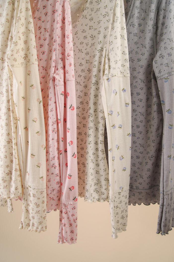 Pink Mini Floral Print Long Sleeve | Maggie Very J