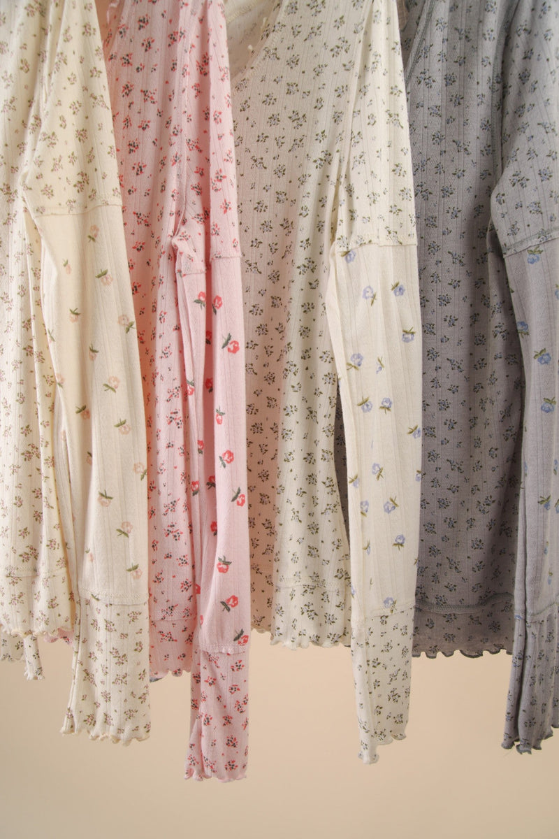 Pink Mini Floral Print Long Sleeve | Maggie Very J
