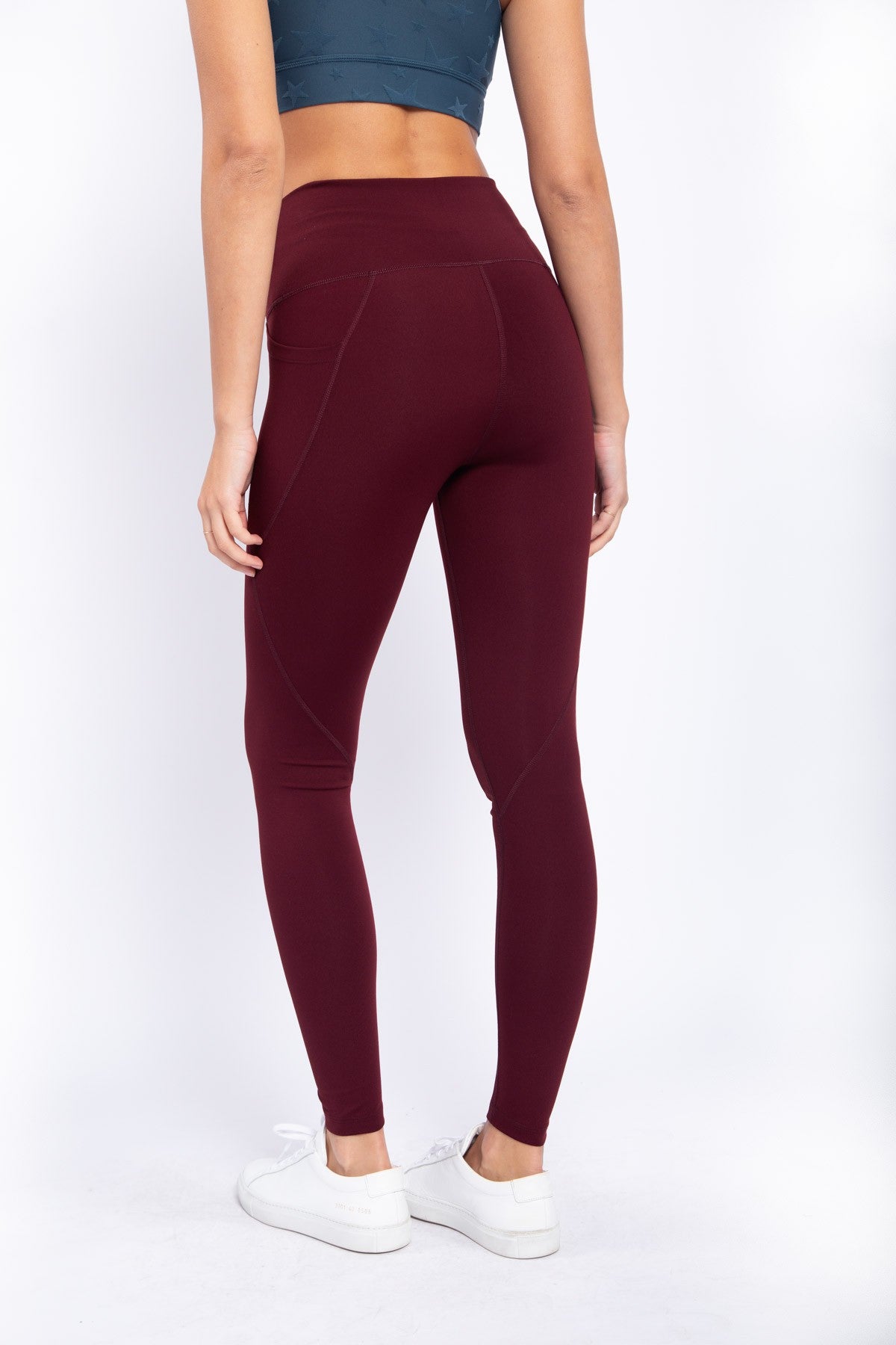 Burgundy Highwaisted Leggings, Boutique Elise