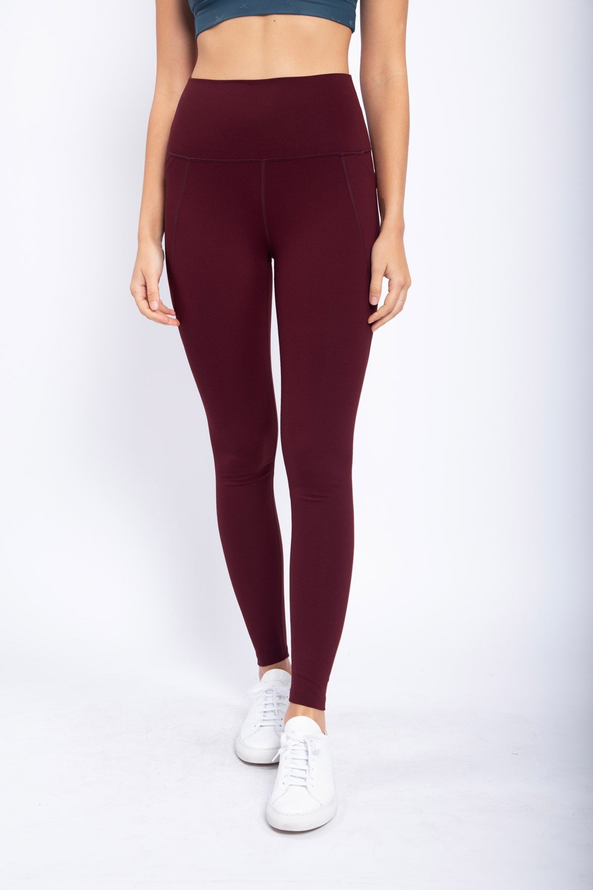 Burgundy Highwaisted Leggings | Boutique Elise | Breanna Mono b